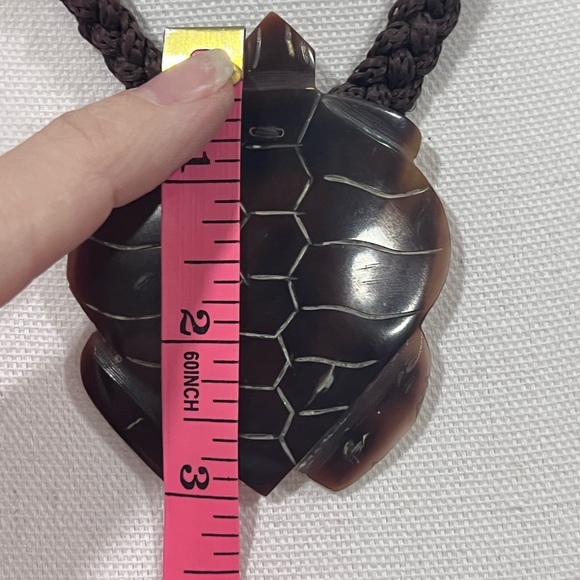 Carved Shell Turtle Necklace - Picture 7 of 10